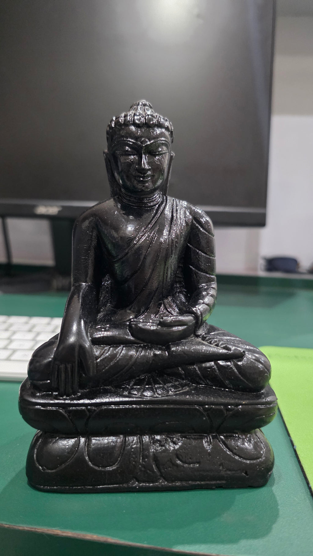 Black Dhyana Mudra Buddha Statue