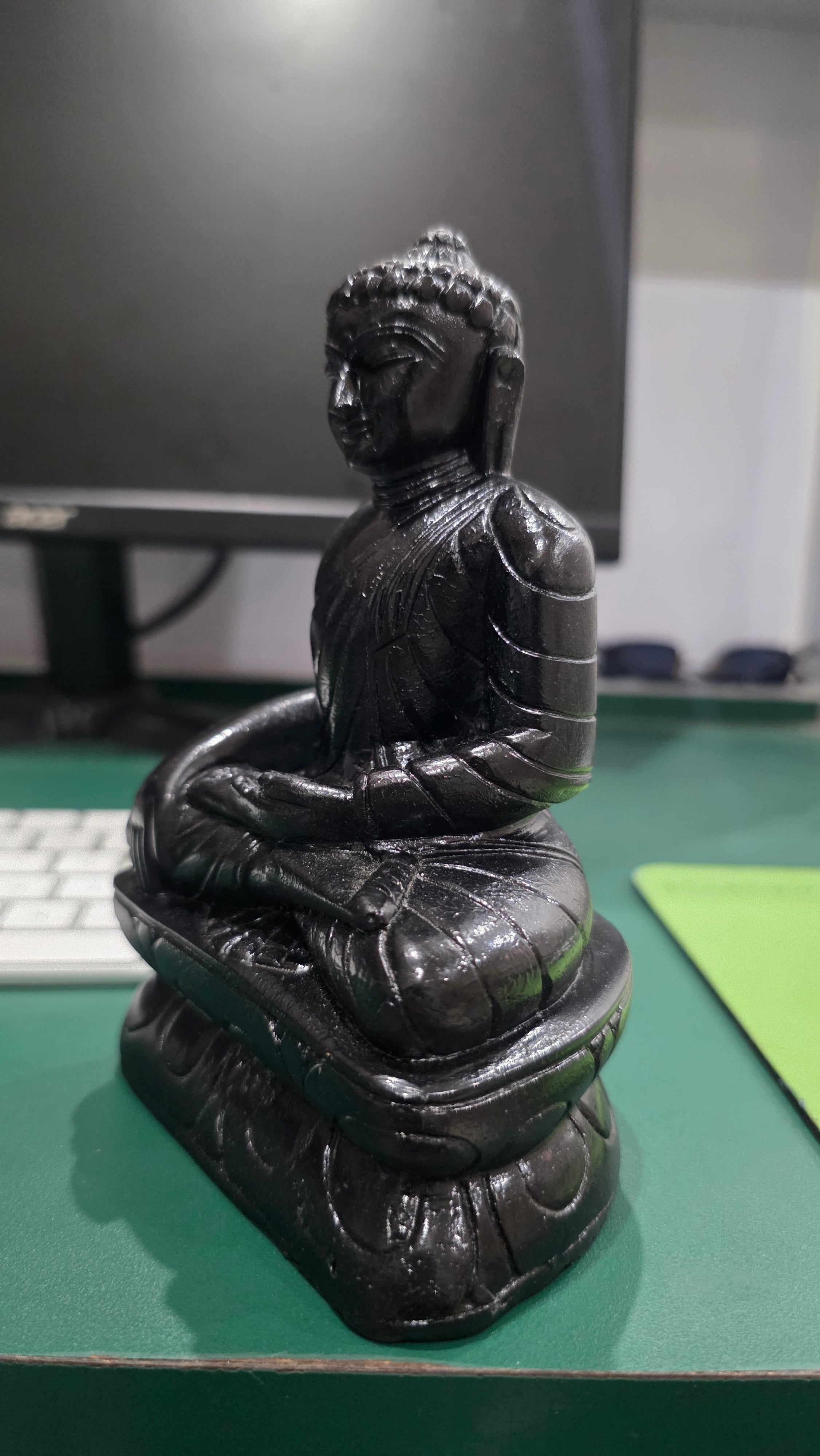 Black Dhyana Mudra Buddha Statue