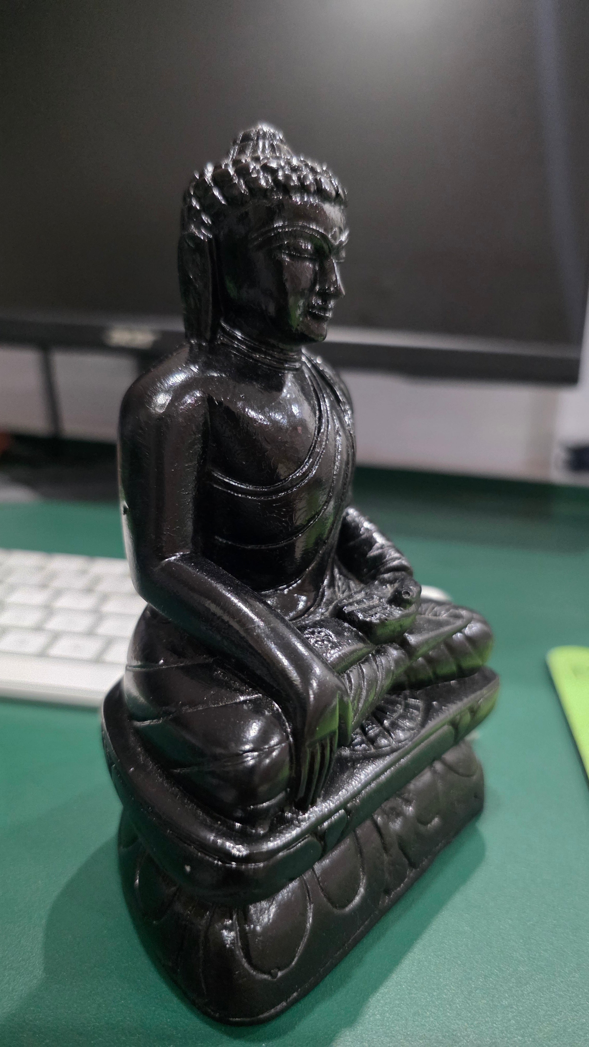 Black Dhyana Mudra Buddha Statue